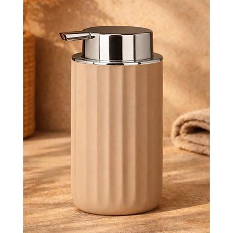 Exagonshop Dispenser sapone da appoggio in tpr tortora