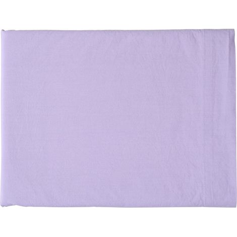 Drap plat en coton biologique certifié doux et respirant coloris lilas 260 x 310 cm - PANGIVO