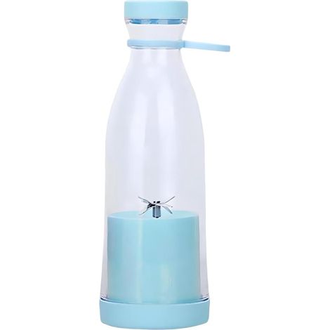 Mini extracteur de jus portable, 380 ml, extracteur de jus instantané pour la maison et les voyages - bleu