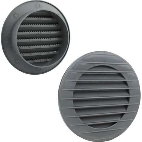 Brick Air Vent Grille Outdoor Air Vent Grille Air Vent Mosquito Net Grey 80mm Diameter (1/4)