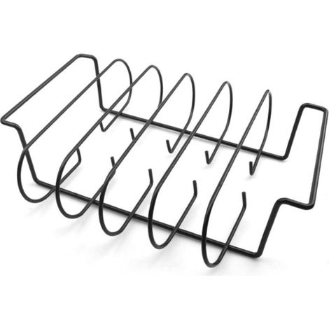 Support de Cuisson pour Côtes et Grillades Antiadhésif, Grille de Barbecue 32 x 25 x 8 cm (1/5)