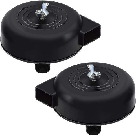 2 Pcs Compressor Filter, 16mm 3/8pt Male Thread Silent Compressor For Air Compressor (black) (1/4)