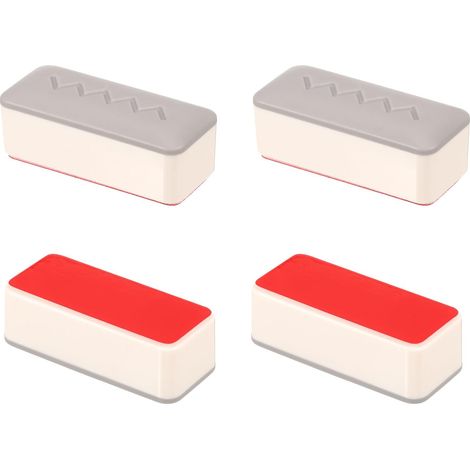 Lot de 4 protège-sièges de toilettes, coussinets de protection de bidet de 20 mm d'épaisseur, entretoises carrées de rechange en caoutchouc avec adhésif puissant pour siège de toilette.