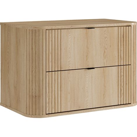 Mobile bagno sotto lavabo sospeso Naturale chiaro 80 cm - FILOR (1/3)