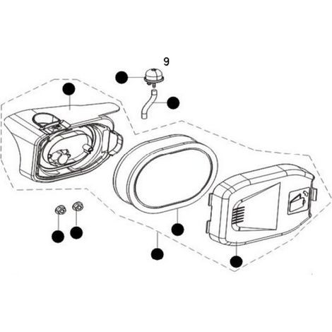 Kit boitier filtre à air moteur tondeuse Mc Culloch