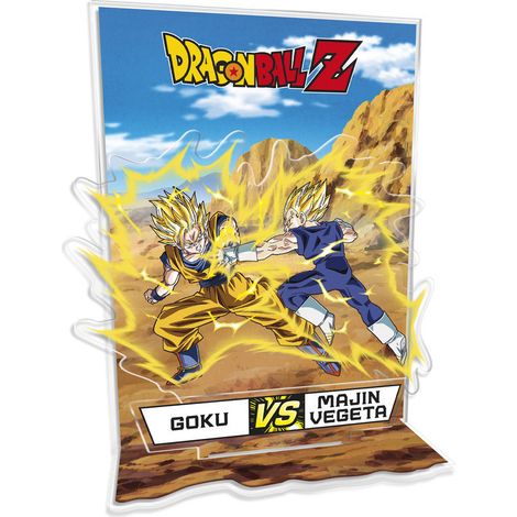 DIORAMA ACRILICO GOKU VS VEGETA DRAGON BALL