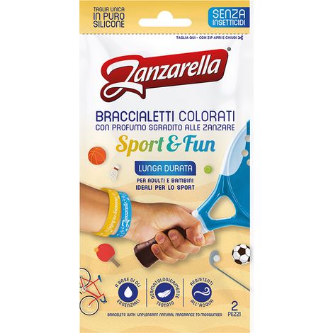 BRACCIALETTO ANTI ZANZARA 'SPORT & FUN' cf. 2 pezzi  - ZANZARELLA