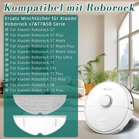 Reinigungstücher für Roborock S7, S7 Plus, S7+, S7 MaxV, S8, S8 Plus, S8 Pro Ultra, T7s und T7s Plus Saugroboter (1/5)