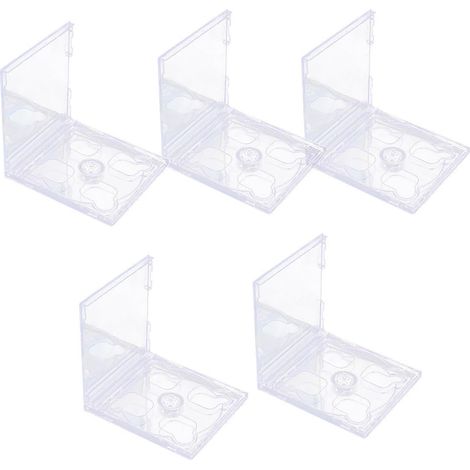 Boîtiers CD Doubles Transparents 5 Pièces, Boîtier de Rangement Plastique Standard pour Cd/dvd, Étui Compact Carré 14 Mm, Protection Antirayures pour Supports Multimédias, Usage (1/5)