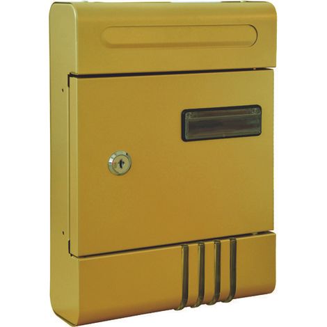cassetta postale in metallo per esterni bronzata cm.20,5x6,5x29h. Fer 166232 (1/3)