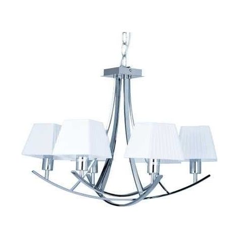 FAB 058356001 | Lampe Série Indiana Blanc / chrome 6xe14 48x70d