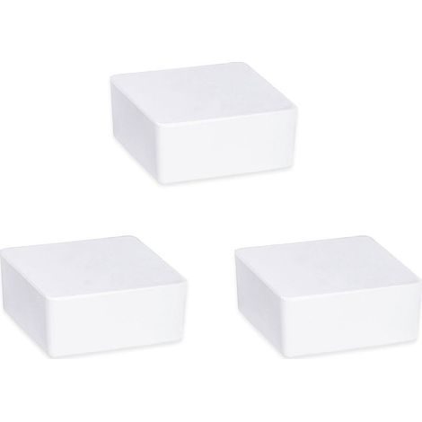 Lot de 3 recharges humidificateurs CUBE 500 g, bloc granulé, réduit les moisissures et les odeurs, pièce jusqu'à 40m², effet instantané jusqu'à 2 mois, 10x5x10cm chaque, blanc
