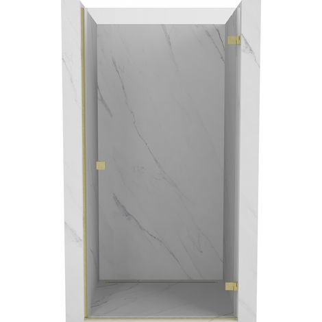 Mexen Lunar-B Duschdrehtür rechts 80 cm, transparent, gebürstet gold - 832-080-000-55-00-P (1/5)