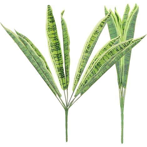 Elegant Artificial Snake Plant (2 pcs) in Green Film, Easy to Care For and Never Fade, Unique Decoration for Indoor Parties or Banquets (1/5)