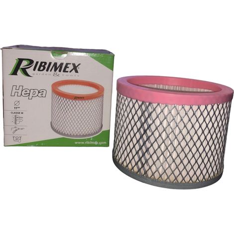 Ribiland – Filtre pour aspirateur à cendres – Retient 99,97 % des poussières – Lavable avec protection métallique – Dimensions 13.5 cm x 11 cm x 9 cm