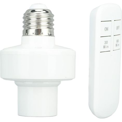 Douille de Lampe sans Fil, Télécommande de Remplacement 30 M pour Ampoule de Contrôle à 360 Degrés avec Télécommande pour Lampe à Incandescence pour Ampoule E27 (220V) (1/5)