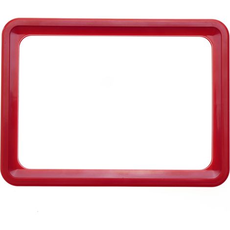 PrimeMatik - Cadre pour les signes, le marquage et des affiches, de couleur rouge A6 taille 150x110mm (1/4)