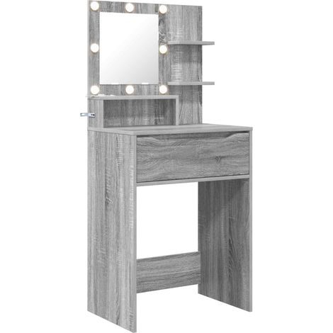 Maison Exclusive - Tavoli da Trucco per Camera da Letto con cassetto Grigio Sonoma (1/5)