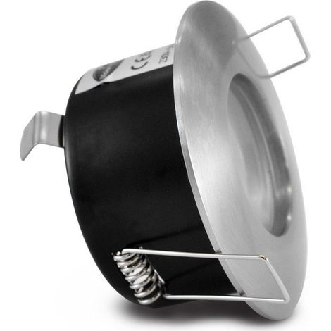 Supporto per spot Nero/cromo impermeabile IP65 IK08 Ø83mm - foratura Ø70mm (1/4)