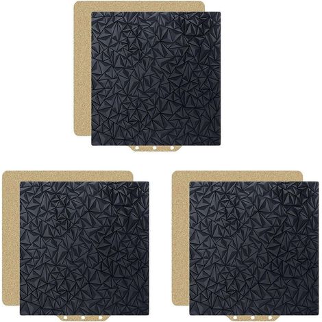 3 placas de construcción para Adventurer 5M Pro, lámina de PEI texturizada de doble cara y base de lámina de acero PEO lisa (PEO+PEI) (
