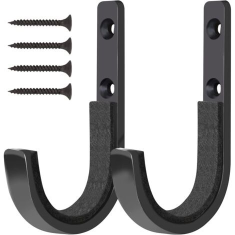 Support de fusil horizontal en métal de 2 pièces et support de fusil à crochet pour fusil de chasse pour ranger les fusils, les fusils de chasse et les arcs, support de rangement mural (1/5)