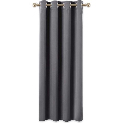 Rideaux occultants thermiques, rideaux et draperies à œillets en polyester uni, protection contre la lumière et le son. (1/4)