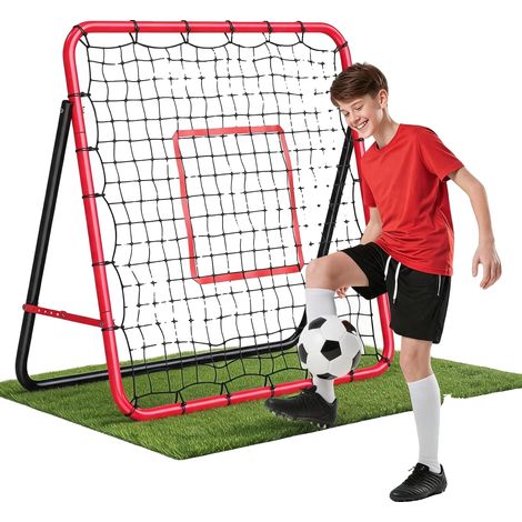 Rebondisseur de Football, Angle Réglable, Entraînement Double Face, Rouge (1/2)