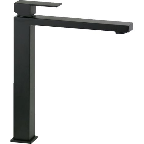 Mezclador alto lavabo negro mate modelo cuadrado Ercos Italia R BTITRKLAF5  Negro mate - Sin Desagüe