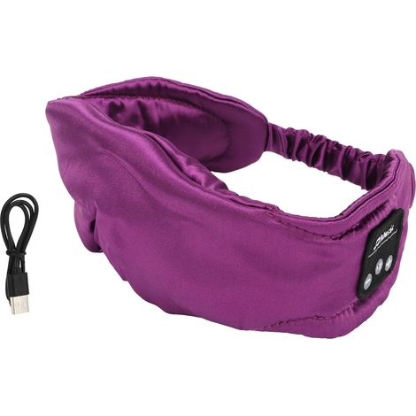 Masque de Nuit Bluetooth Anti-Lumière avec Casque Intégré Ultra Fin - Violet (1/5)