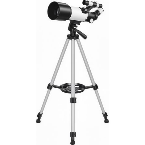 Télescope astronomique 70mm réfracteur 40X/16X trépied réglable 80x80x135cm blanc