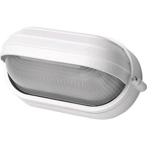 Plafoniera da Giardino PALPEBRA OVALE MINII BIANCA 21,5x11x10 cm E27 IP44 in Scatola (1/5)