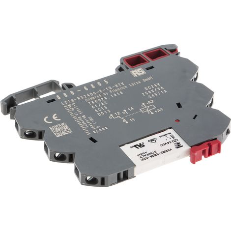 Module de relais d'interface 24V c.c., 1 RT, montage Rail DIN ( Prix pour Paquet de 5 ) (1/2)
