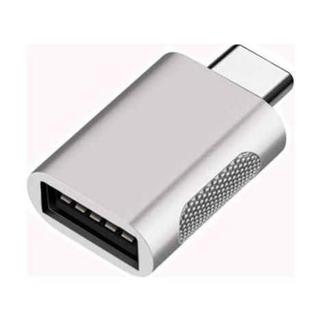 Adaptateur femelle de type C vers USB3.0, adaptateur de téléphone portable USB2.0 vers USB-C, adaptateur ((alliage de zinc) C mâle vers USB3.0 femelle (argent)) (1/5)