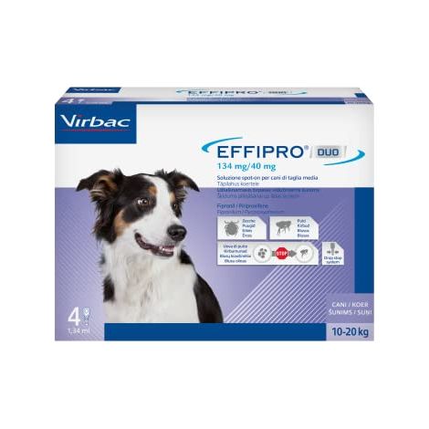 Virbac Dog Effipro Duo Spot-On 10-20 kg - Virbac Dog Effipro Duo Spot-On 10-20 kg - Confezione Da 4 Pipette (1/4)