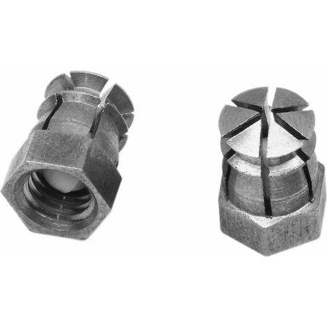 Ferrure d'assemblage excentrique diamètre 15 mm - PERMO - Goujon M6 zingué - vendu par 100 non déconditionnable - Insert M6 - longueur 12 mm