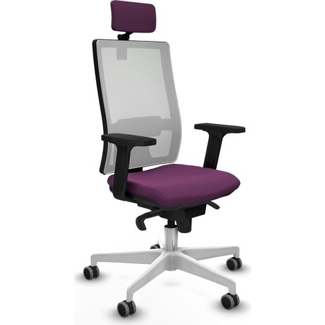 Horna sincro malla blanca similpiel morado brazos 2D base blanca cabecero 2D ruedas 65mm engomadas (1/5)