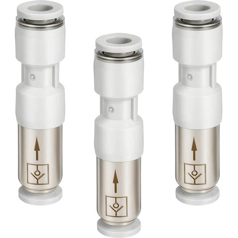 3 Pack 6mm Pneumatic Check Valve Connector, 6mm Disposable Air Plugs for Compressed Air Systems, Compressors, Air Pipes, Quick Connect Fittings, Durable (1/5)