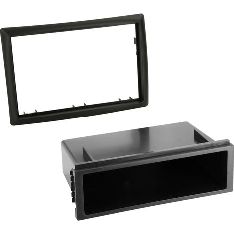 Support autoradio 1DIN compatible avec Megane 2 02-10 - Avec vide poche - Noir