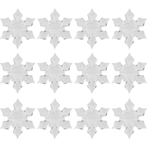 60 Acryl-Schneeflocken, 4,5 cm, für Weihnachts-, Hochzeits- und Partydekorationen