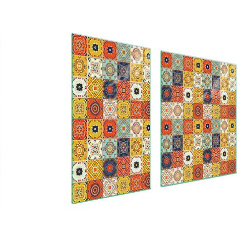Glasplatte und Schneidebrett 100x52 Mosaik