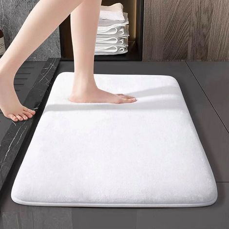 Tapis De Sol - Velours Corail Absorbant Et Anti-dérapant - Pour Salle De Bain Entrée Séjour Chambre Cuisine - 50 X 80 Cm - 1 Pièce (1/2)