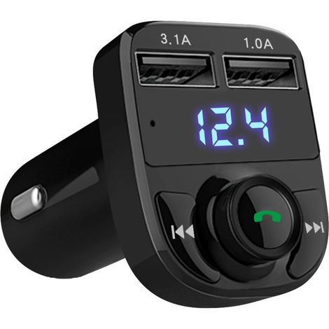HY82 Auto-MP3-Player mit Bluetooth, Freisprecheinrichtung, FM-Transmitter mit Karteneinschub – Schwarz (1/3)