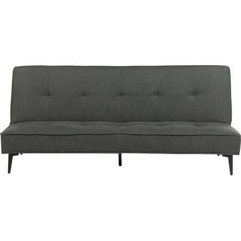 Sofa Bed 3 Seater ESSVIK Fabric Dark Grey (1/5)