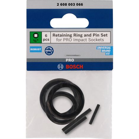 Bosch Set mit Haltering und Stift für PRO Impact Steckschlüsseleinsätze,1/2", 6-tlg. (1/4)