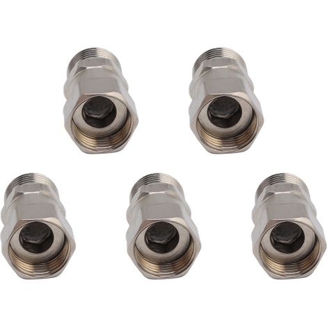 Adaptateur de tuyauterie G1/2 femelle en acier inoxydable pour tuyaux d'eau et de gaz, 5 pièces (1/5)