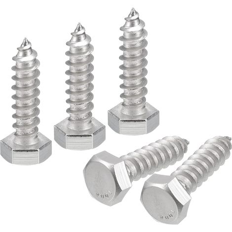20pcs Hex Tête Retard Vis Boulons 5/16" X 1-1/4" Bois Vis (1/5)