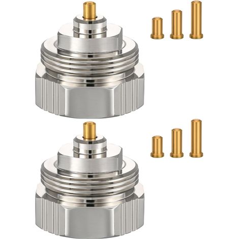 Set mit 2 Heizkörperadaptern M30 x 1,0 auf M30 x 1,5 für Oventrop 1011445 Ventile - Feingewinde-Thermostatventil für Heizungsthermostat/Ventil (1/5)