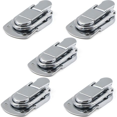 Fermeture à Levier Fermoir à Bascule Loquets Verrou 5 pcs Loquet à Bascule en Acier Inoxydable pour Coffret, Cadeaux Boîte, Tiroir, Armoire, Trousse médical, Coffre à Outils. (1/5)