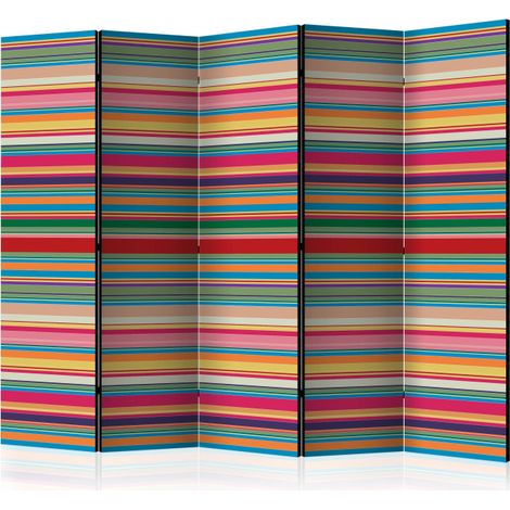 Paravent 5 Volets "Subdued Stripes" 172x225cm (1/2)