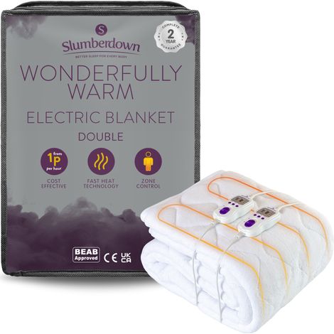 Slumberdown Wonderfully Warm Electric Blanket, Double